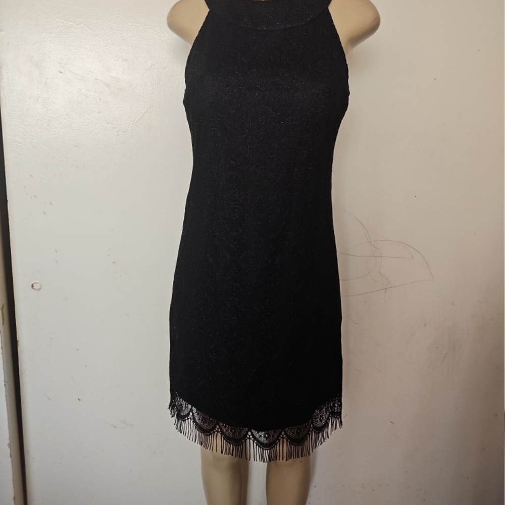 Dressbarn Black Textured Dress
